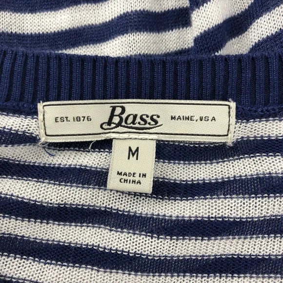 Bass Blue & White Striped Crew Neck Sweater - Picture 5 of 5